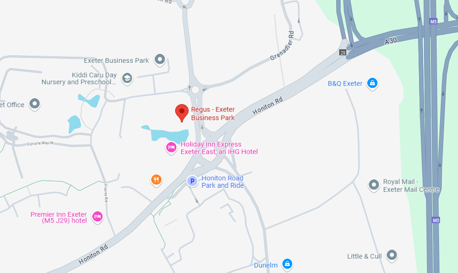 Map image of Exeter's new location