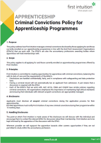 Criminal Convictions Policy