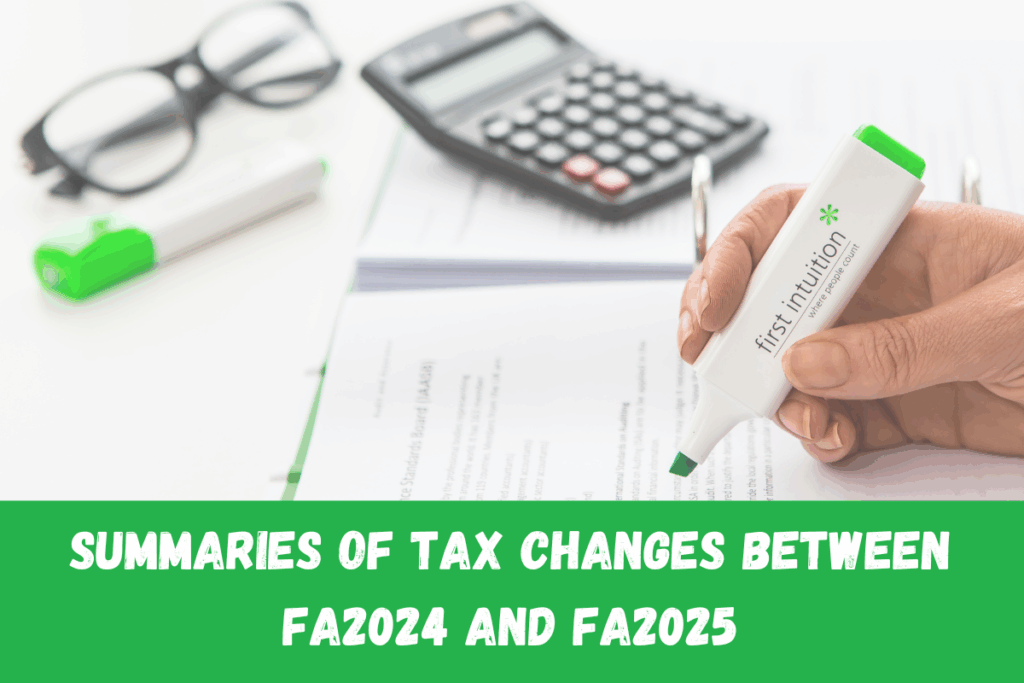 Aat Summaries Of Tax Changes Fa2025 Update First Intuition