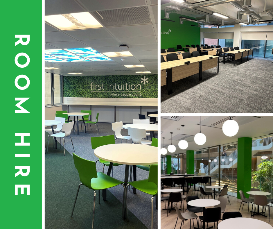 Room hire image showing the centres in Manchester, and Birmingham